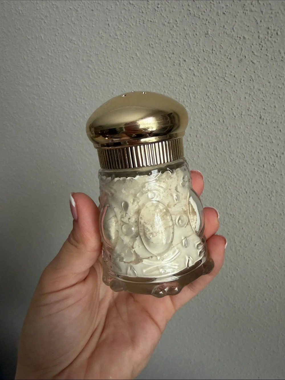 Avon Vintage Glass Salt Shaker Charisma Powder Sachet